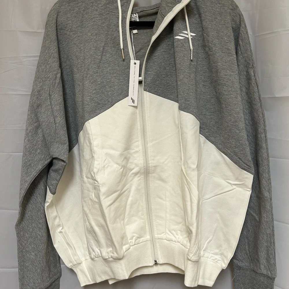 FITWEAR New Zealand Cape pullover Hoody Grey & White - Size M 8-10 US - Picture 1 of 4